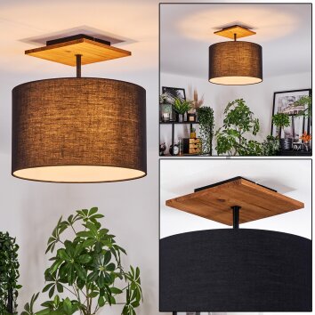 Bassagoda Deckenleuchte 35 cm Naturfarben, Schwarz, 1-flammig Bassagoda Deckenleuchte 35 cm Naturfarben, Schwarz, 1-flammig