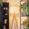 Flemming Stehleuchte 50 cm Naturfarben, Schwarz, 1-flammig