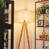 Flemming Stehleuchte 50 cm Naturfarben, Schwarz, 1-flammig