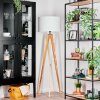 Flemming Stehleuchte 50 cm Naturfarben, Schwarz, 1-flammig
