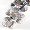 Koyoto Deckenleuchte Glas 15 cm Klar, Rauchfarben, 10-flammig