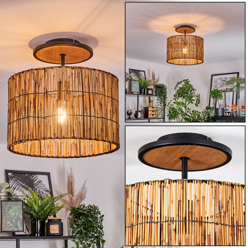 Cando Deckenleuchte 35 cm Naturfarben, Schwarz, 1-flammig main product photo
