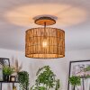 Cando Deckenleuchte 35 cm Naturfarben, Schwarz, 1-flammig