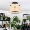 Ramila Deckenleuchte 35 cm Naturfarben, Schwarz, 1-flammig