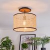 Ramila Deckenleuchte 35 cm Naturfarben, Schwarz, 1-flammig