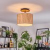 Bongal Deckenleuchte 35 cm Naturfarben, Schwarz, 1-flammig