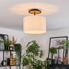 Bassagoda Deckenleuchte 35 cm Naturfarben, Schwarz, 1-flammig