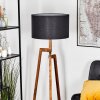 Flemming Stehleuchte 50 cm Naturfarben, Schwarz, 1-flammig