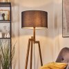 Flemming Stehleuchte 50 cm Naturfarben, Schwarz, 1-flammig