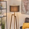 Flemming Stehleuchte 50 cm Naturfarben, Schwarz, 1-flammig