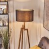 Flemming Stehleuchte 50 cm Naturfarben, Schwarz, 1-flammig
