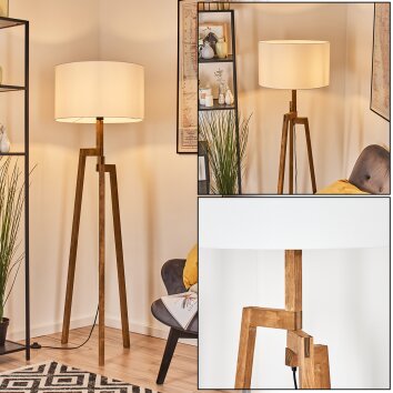 Flemming Stehleuchte 50 cm Naturfarben, Schwarz, 1-flammig Flemming Stehleuchte 50 cm Naturfarben, Schwarz, 1-flammig