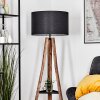 Flemming Stehleuchte 50 cm Naturfarben, Schwarz, 1-flammig