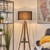 Flemming Stehleuchte 50 cm Naturfarben, Schwarz, 1-flammig