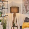 Flemming Stehleuchte 50 cm Naturfarben, Schwarz, 1-flammig