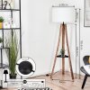 Flemming Stehleuchte 50 cm Naturfarben, Schwarz, 1-flammig