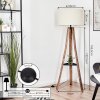 Flemming Stehleuchte 50 cm Naturfarben, Schwarz, 1-flammig