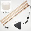 Flemming Stehleuchte 50 cm Naturfarben, Schwarz, 1-flammig