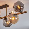 Gastor Deckenleuchte Glas 15 cm Gold, Schwarz, 8-flammig