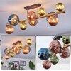 Chehalis Deckenleuchte Glas 10 cm, 12 cm, 15 cm Gold, Schwarz, 10-flammig