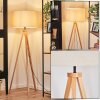 Flemming Stehleuchte 50 cm Naturfarben, Schwarz, 1-flammig