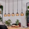 Koyoto Pendelleuchte Glas 15 cm Naturfarben, Schwarz, 5-flammig