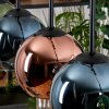 Koyoto Pendelleuchte Glas 15 cm Naturfarben, Schwarz, 5-flammig