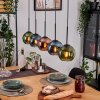 Koyoto Pendelleuchte Glas 15 cm Naturfarben, Schwarz, 5-flammig