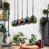 Koyoto Pendelleuchte Glas 15 cm Naturfarben, Schwarz, 5-flammig