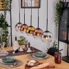 Koyoto Pendelleuchte Glas 15 cm Naturfarben, Schwarz, 5-flammig Koyoto Pendelleuchte Glas 15 cm Naturfarben, Schwarz, 5-flammig