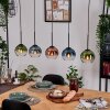 Koyoto Pendelleuchte Glas 15 cm Naturfarben, Schwarz, 5-flammig