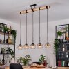 Koyoto Pendelleuchte Glas 15 cm Naturfarben, Schwarz, 5-flammig