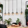 Koyoto Pendelleuchte Glas 15 cm Naturfarben, Schwarz, 5-flammig