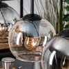 Koyoto Pendelleuchte Glas 15 cm Naturfarben, Schwarz, 5-flammig