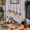 Koyoto Pendelleuchte Glas 15 cm Naturfarben, Schwarz, 5-flammig