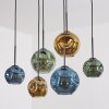 Ripoll Hängeleuchte Glas 15 cm, 20 cm Blau, Gold, Grün, 6-flammig