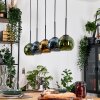 Koyoto Pendelleuchte Glas 15 cm Naturfarben, Schwarz, 5-flammig