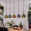 Koyoto Pendelleuchte Glas 15 cm Naturfarben, Schwarz, 5-flammig
