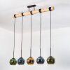 Koyoto Pendelleuchte Glas 15 cm Naturfarben, Schwarz, 5-flammig