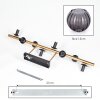 Koyoto Deckenleuchte Glas 15 cm Gold, Schwarz, 8-flammig