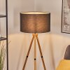 Flemming Stehleuchte 50 cm Naturfarben, Schwarz, 1-flammig