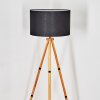 Flemming Stehleuchte 50 cm Naturfarben, Schwarz, 1-flammig