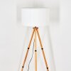 Flemming Stehleuchte 50 cm Naturfarben, Schwarz, 1-flammig
