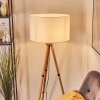 Flemming Stehleuchte 50 cm Naturfarben, Schwarz, 1-flammig