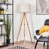 Flemming Stehleuchte 50 cm Naturfarben, Schwarz, 1-flammig