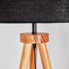 Flemming Stehleuchte 50 cm Naturfarben, Schwarz, 1-flammig