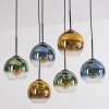 Koyoto Hängeleuchte Glas 20 cm Blau, Gold, Grün, Klar, 6-flammig