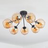 Koyoto Deckenleuchte Glas 15 cm Bernsteinfarben, 7-flammig