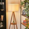 Flemming Stehleuchte 50 cm Holz dunkel, Schwarz, 1-flammig