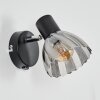 Saire Wandleuchte Chrom, Schwarz, 1-flammig